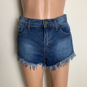 Forever 21 festival cut offs dark wash